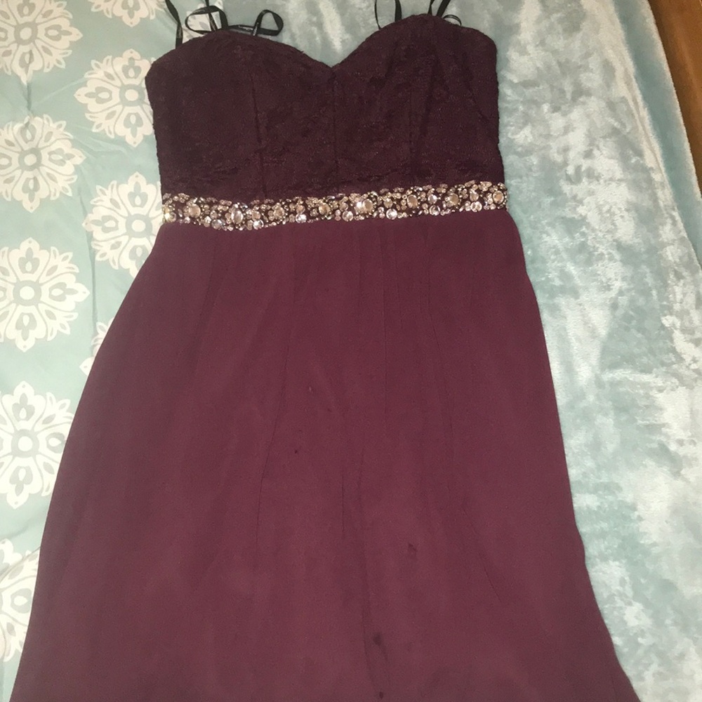Homecoming dress, worn once, red wine color